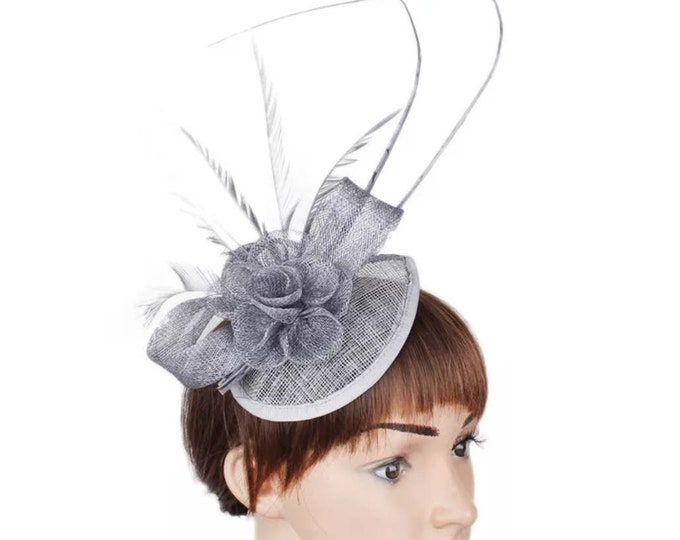 Silver/Gray Fascinator Hat