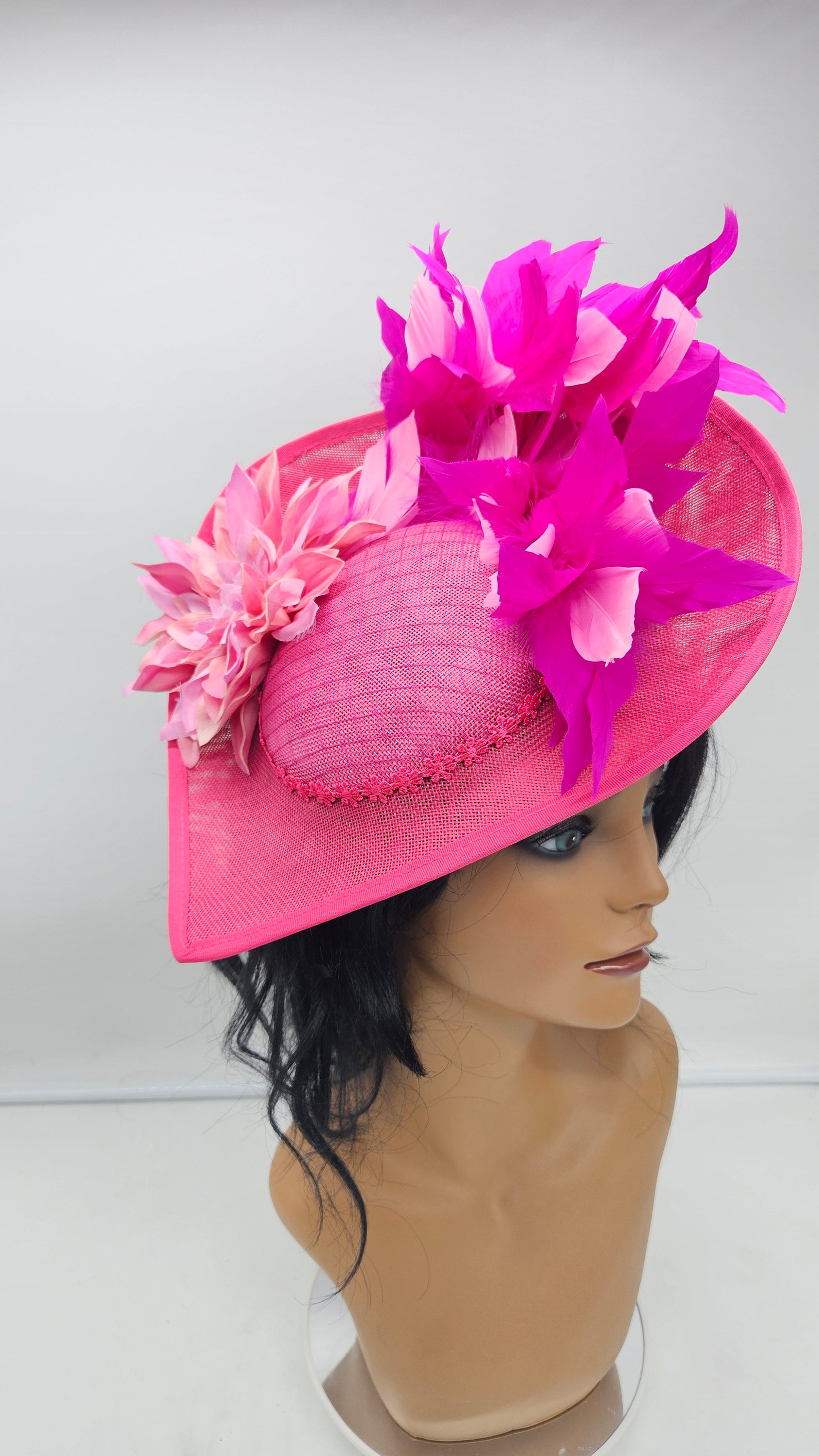 Fuchsia hats for weddings outlet