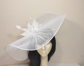 6612 Women Kentucky Organza Hats Bride Wedding Fascinators Elegant Big Wide Women main image 2