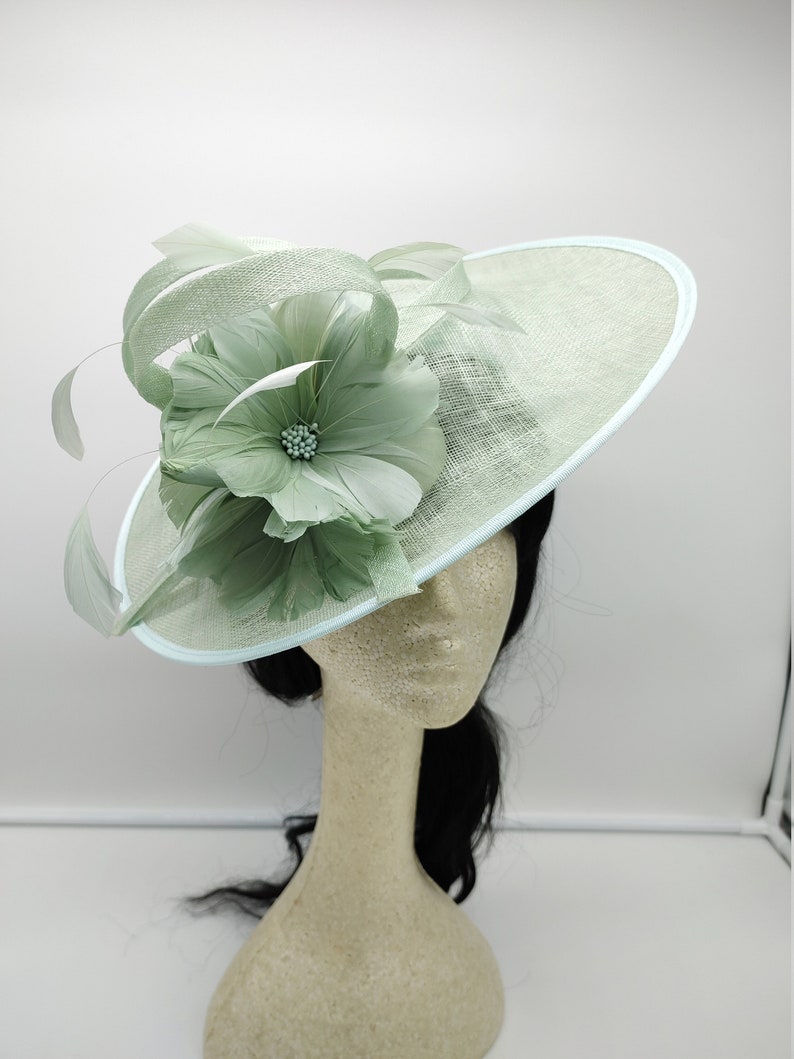 Green Kentucky Derby Fascinator Mint Green Wedding Hat Royal Etsy