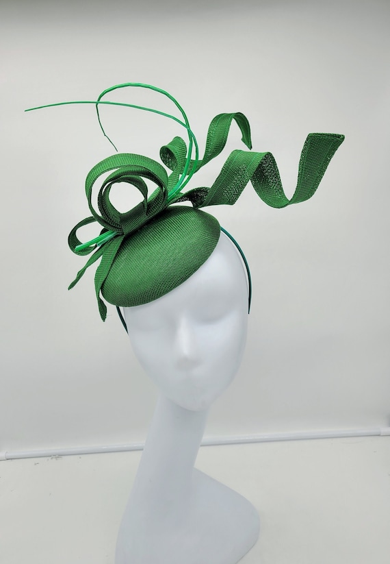 Green Kentucky Derby Fascinator Hat, Race Day Headpiece - Etsy