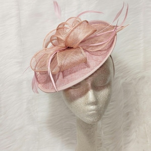 Blush Pale Pink Fascinator - Wedding Hat, Kentucky Derby Hat, Race Hat, Tea Party Hat, Church Hat, Easter Hat