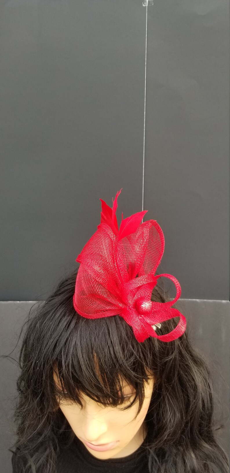 Kentucky Derby Bridesmaids Hat Tea Ascot Race Melbourne Race Cocktail Party Kate Middleton Crownjewell Silver Gray Fascinator