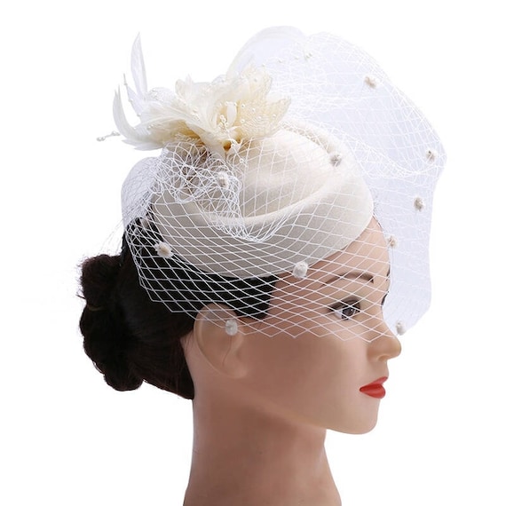 Ivory wedding felt pillbox veil fascinator hat il_fullxfull.973253552_s9ub.jpg main image 3