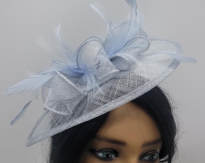 Light Blue Fascinator Hat