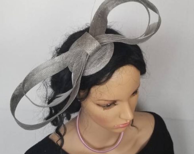 Silver Gary Fascinator Hat