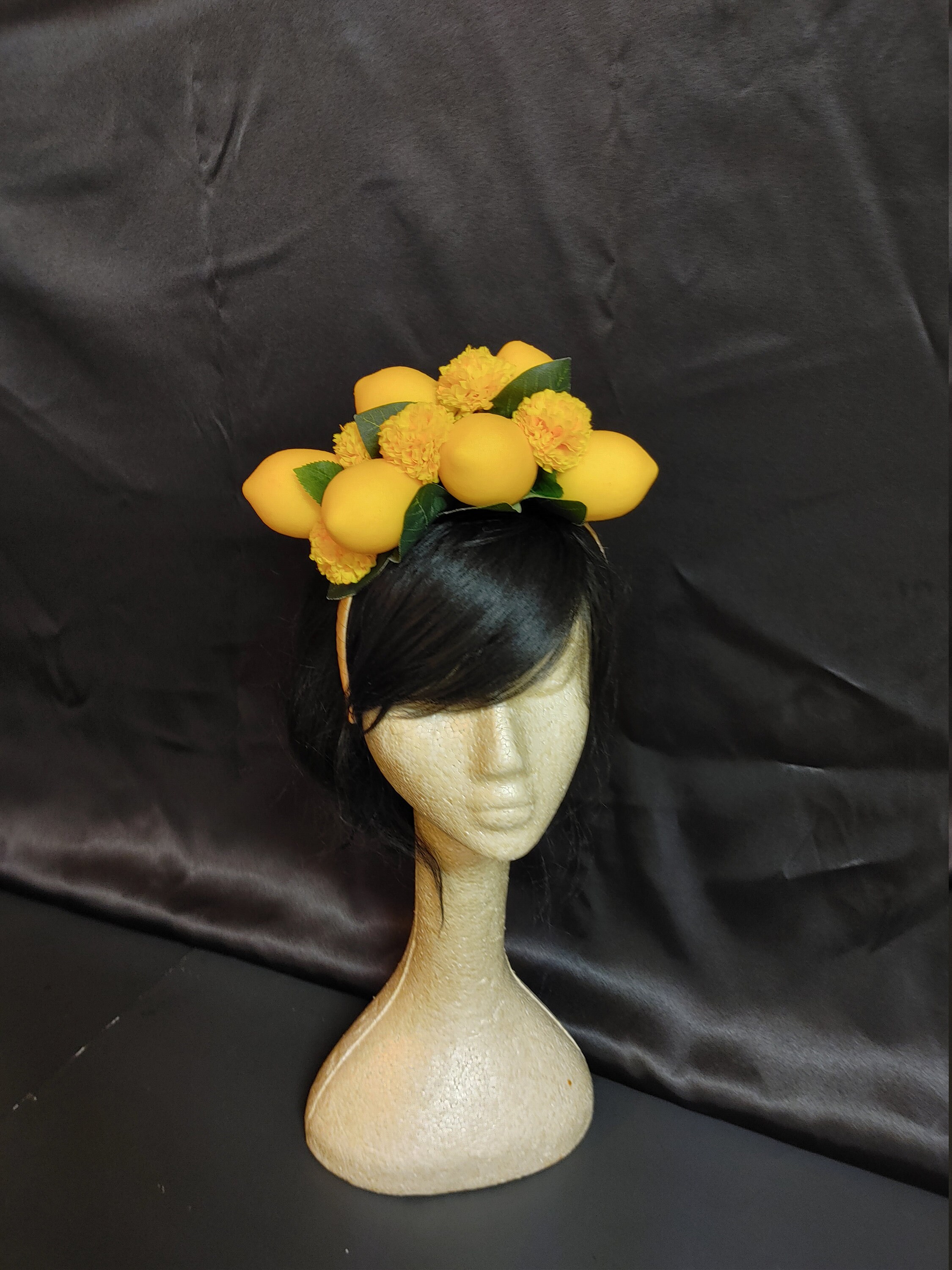 Lemon Fascinator Lemon Hat Photoshoot Floral maternity Etsy