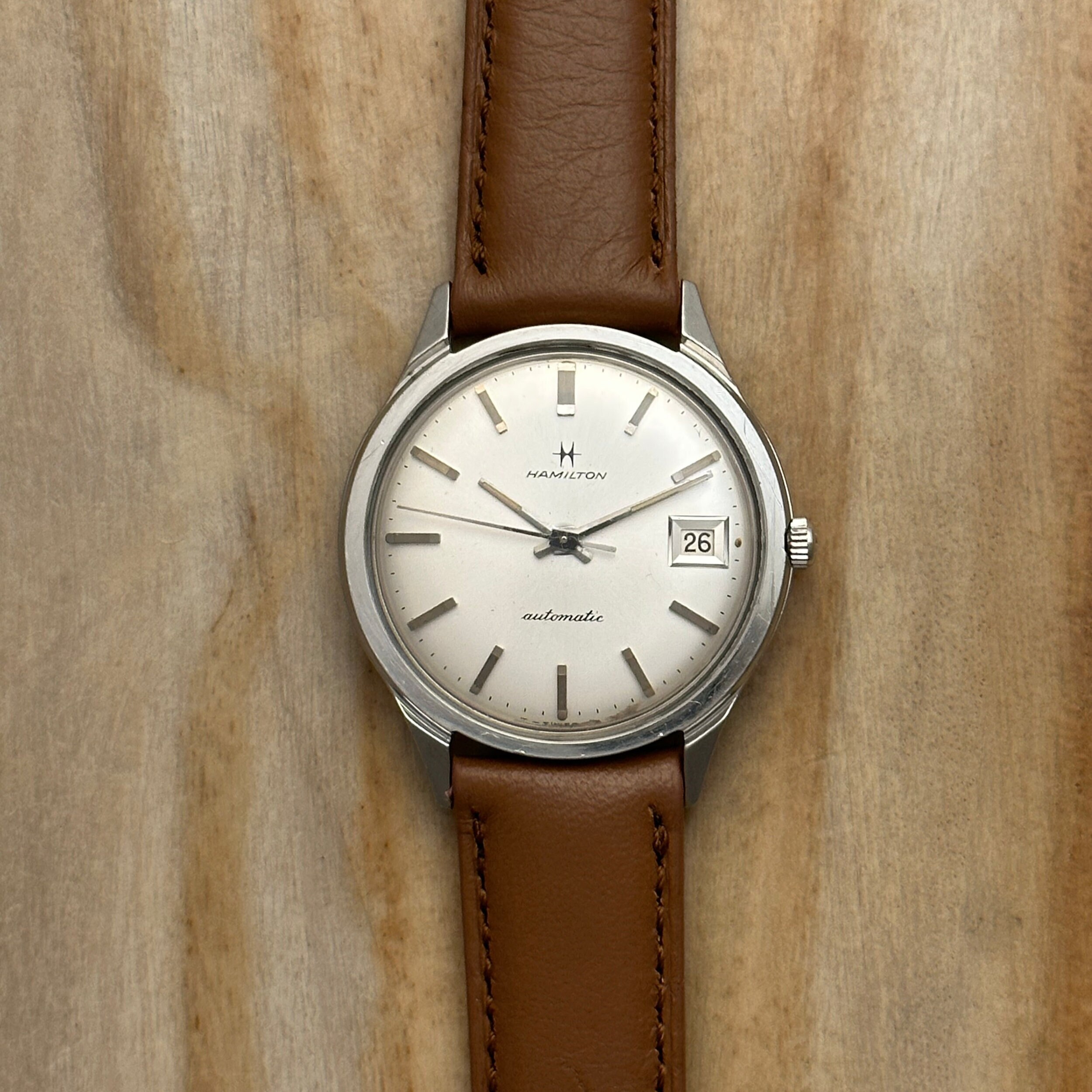 1964 Hamilton Dateline A-577 Wrist Watch With Stainless Steel Case