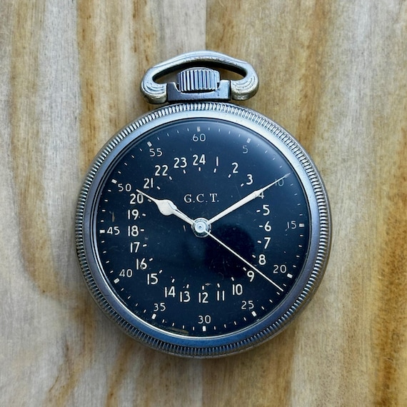 1944 Hamilton GCT 4992B 22j WWII Military Navigation Pocket Watch 16s With Metal Suspension Case Etsy