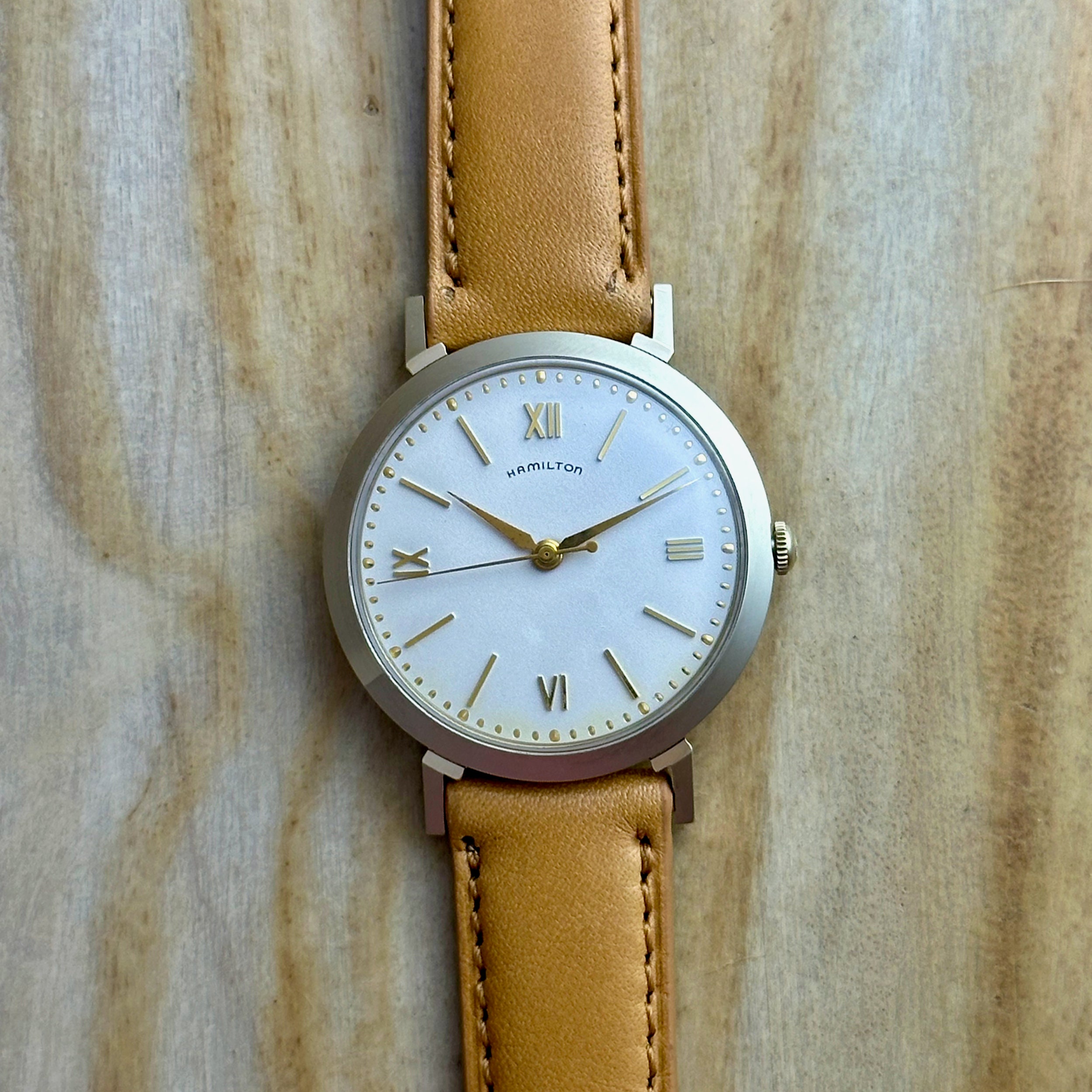 Hamilton ゴールド アナログ腕時計 1957-1958 Hamilton Winfield Watch 14K Solid Gold Watch With