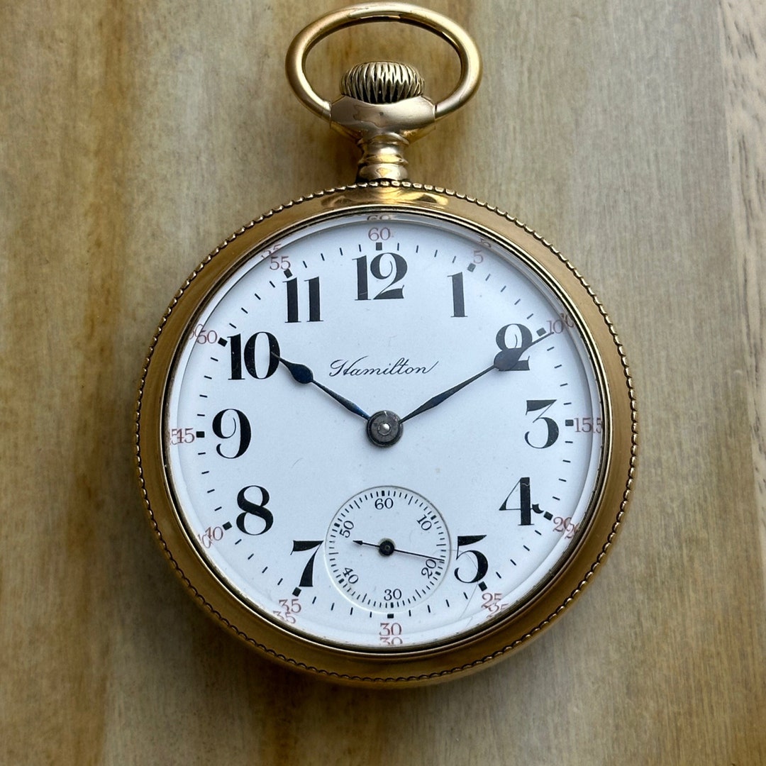 1905 Hamilton Railway Grade 940 Pocket Watch, With 10k Gold Filled Case