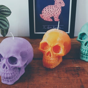 Skull Candle Halloween Gift Autumn Decor Spooky Home image 4