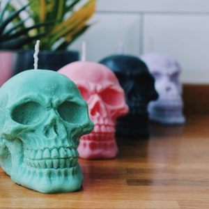 Skull Candle Halloween Gift Autumn Decor Spooky Home image 2
