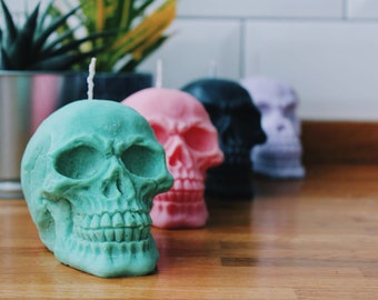 Skull Candle Halloween Decor Gift
