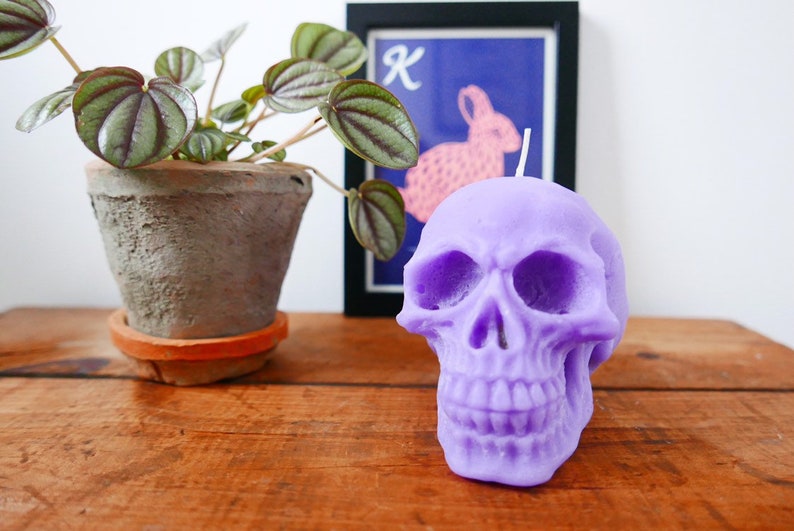 Skull Candle Halloween Gift Autumn Decor Spooky Home image 7