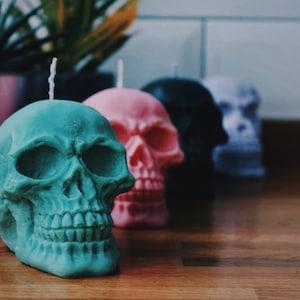 Skull Candle Halloween Gift Autumn Decor Spooky Home image 1