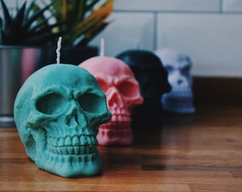 Skull Candle Halloween Gift | Autumn Decor | Spooky Home