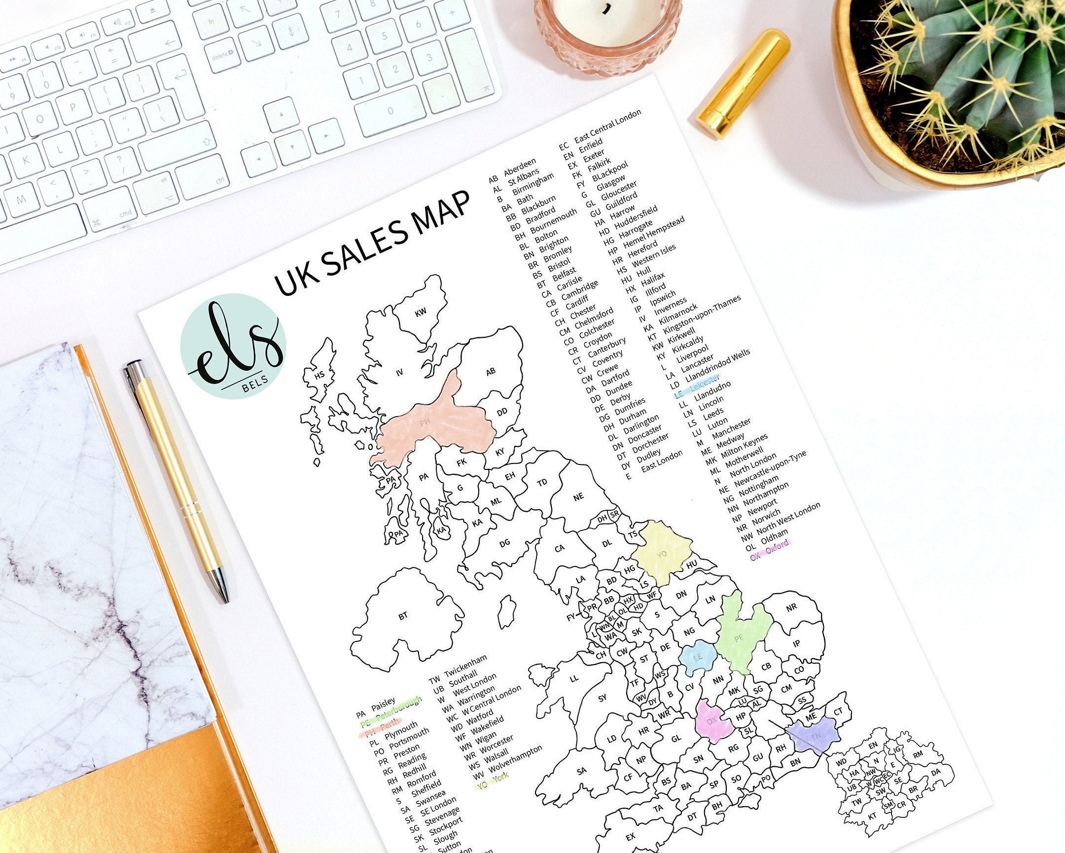 Carte du code postal du RoyaumeUni Suivi des ventes Suivi Etsy