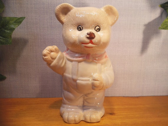 vintage teddy bear money box