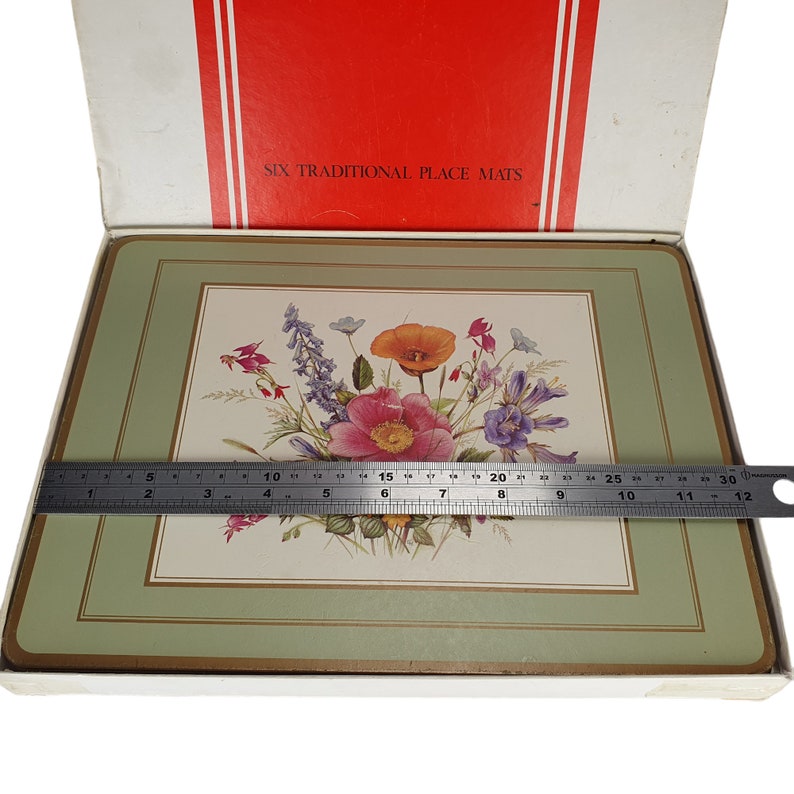 Vintage Pimpernel Traditional Collection Wild Flowers Placemats Set of