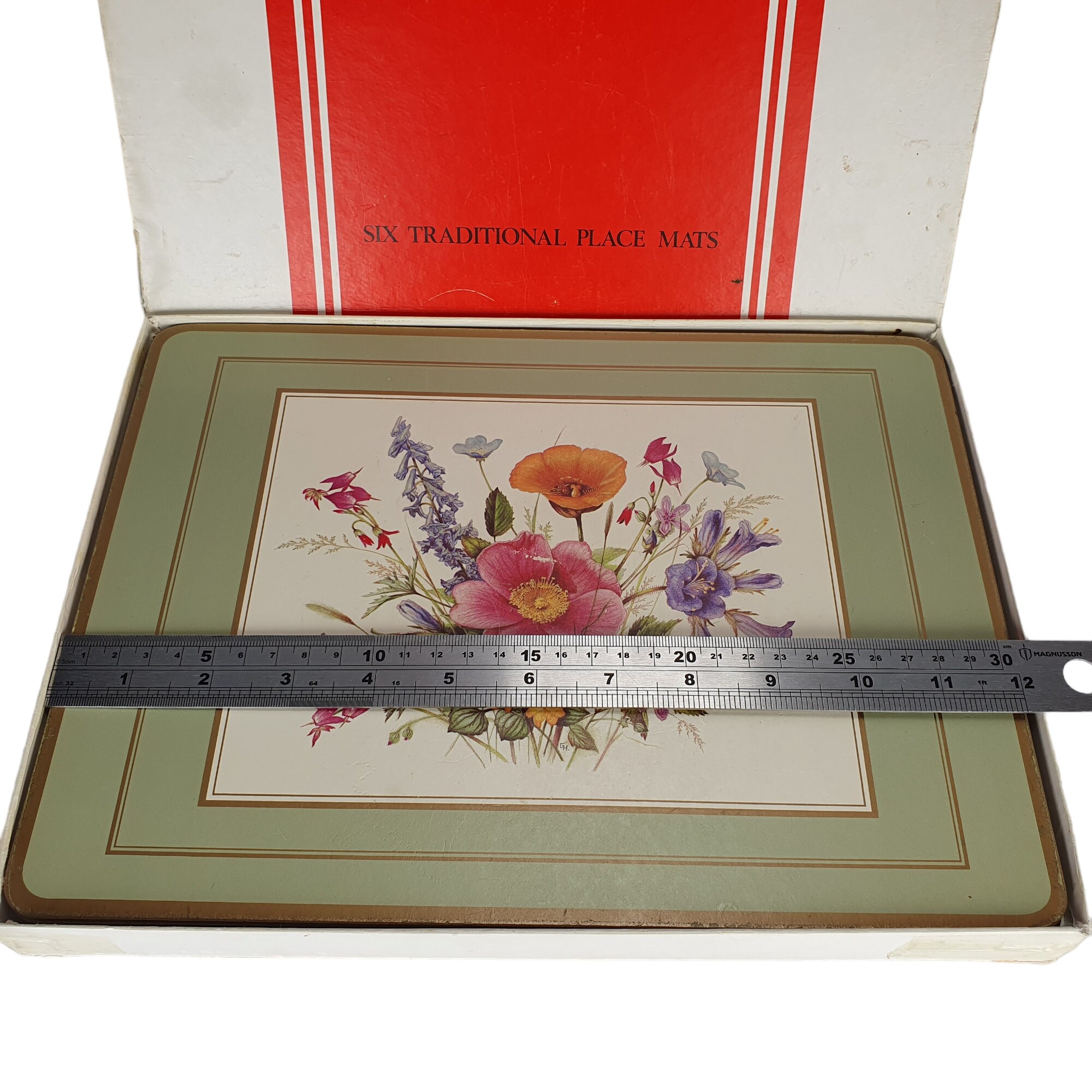 Vintage Pimpernel Traditional Collection Wild Flowers Placemats Set of 6 Green Etsy Australia