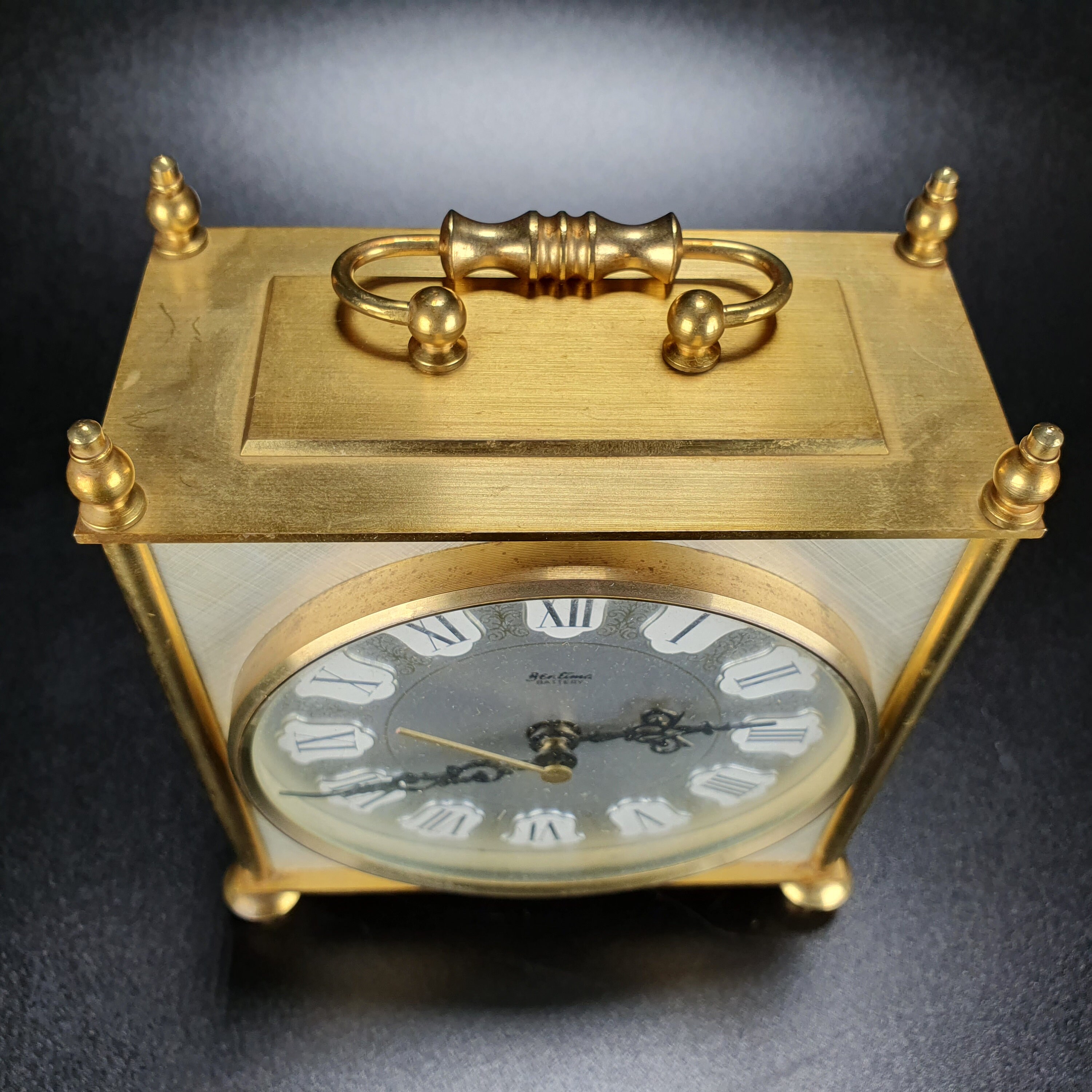 Bentima Carriage Clock Roman Numerals Battery Operated West Etsy