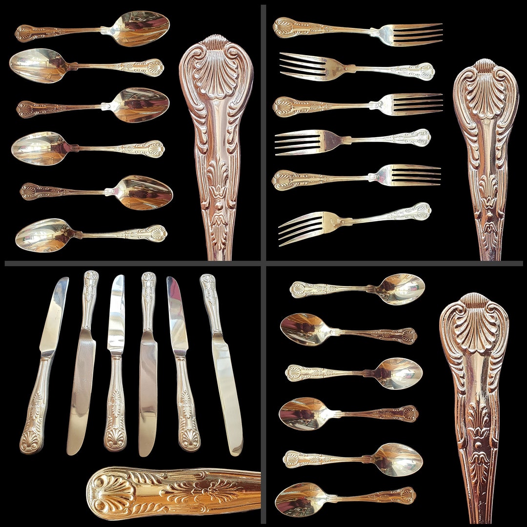 Vintage Silver Plated Kings Pattern Cutlery for 6, Sheffield Etsy