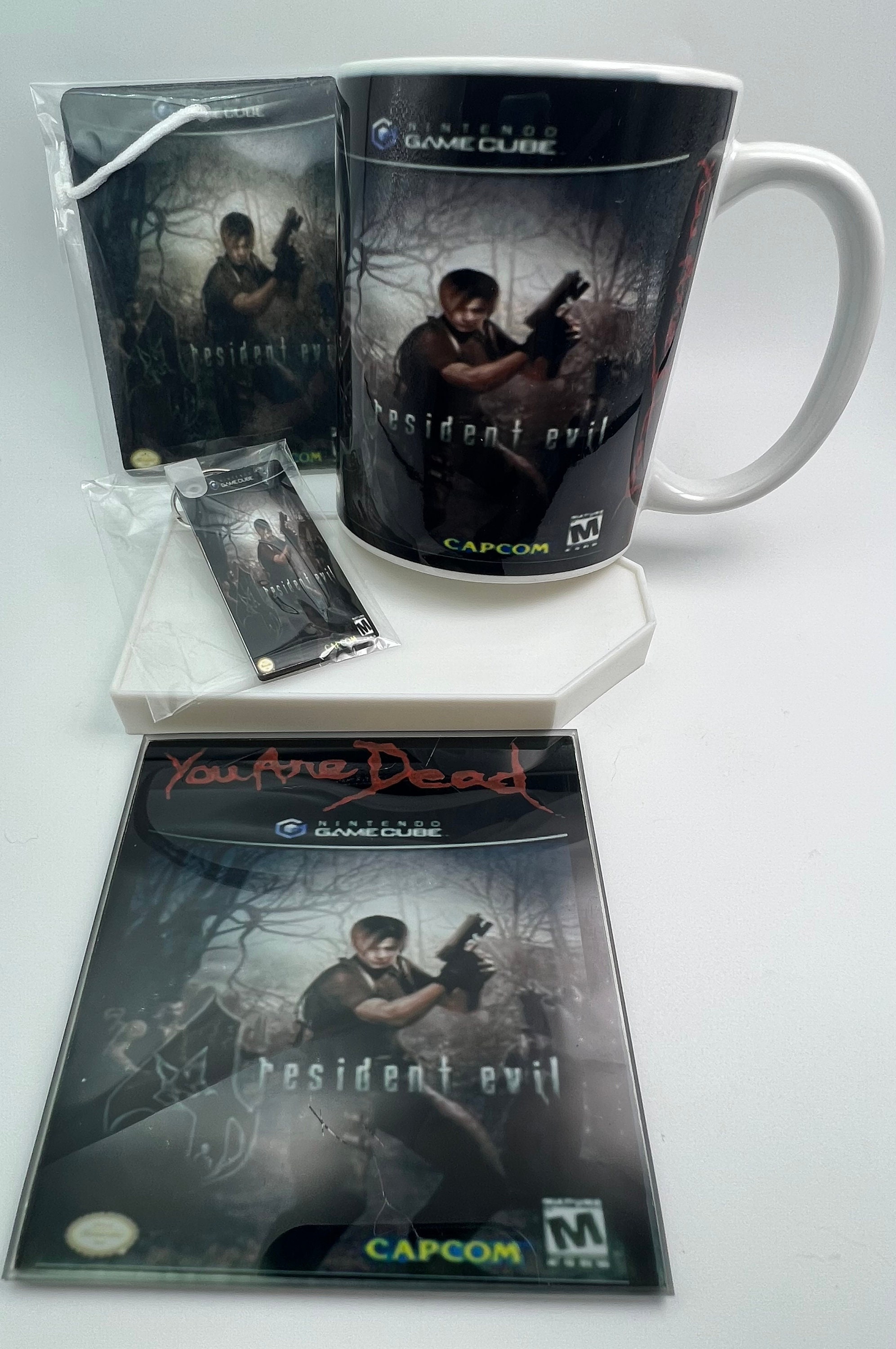 Resident Evil 4 Coaster: Gamecube Game Style Front and Back -  Denmark
