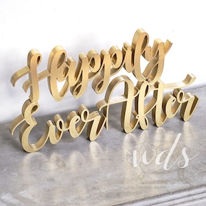 Happily Ever After Sign Sweetheart Table decor, 6, sweetheart table sign, table decor, Mr & Mrs sign, wedding table decor, wedding decor
