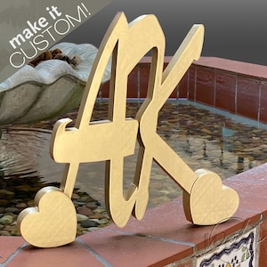 10&quot; Wedding Initial Sign, Initial Wall Décor Wedding, custom Initial Sign for Wall, sweetheart table decor, Letter Décor, Monogram Sign