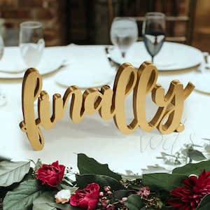 6&quot; finally. sweetheart table sign, Mr Mrs Sign, Calligraphy, head table sign, sweetheart table sign, wedding decor, mr & Mrs sign