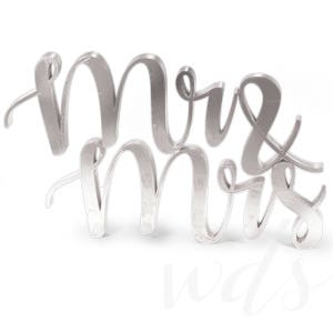 Mr & Mrs sweetheart table sign, silver sign, Sweetheart table decor, head table decor, mr mrs sign, sweetheart table sign, wedding decor