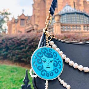 Madame Leota Bag Charm | Double-Sided Acrylic Keychain | Theme Park Inspired Accessory | Backpack, Purse, Fanny Pack, Pouchette