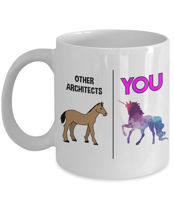 Architekt Becher Architekt Geschenk Fur Architekten Einhorn Etsy