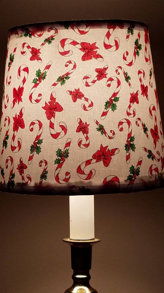 Christmas lamp shades Christmas decor fabric Lampshade Etsy
