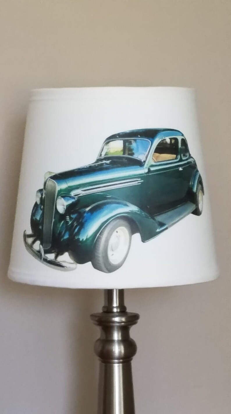 Classic Car Lamp Shade Classic Cars Decor 1937 Plymouth Car Etsy