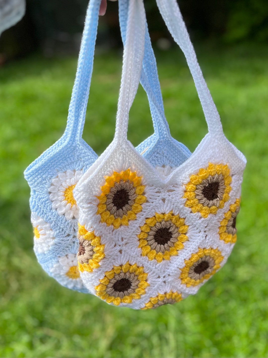 Handmade Crochet Flower Granny Square Bag Etsy
