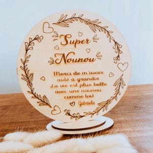Presente Nanny Mistress decoração de madeira para personalizar Atsem Nanny