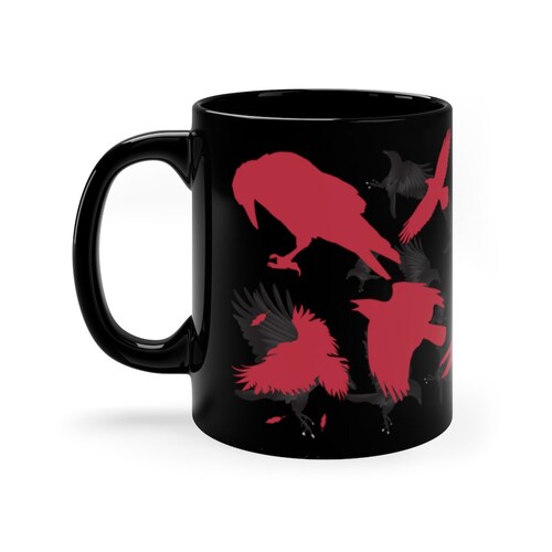 Skull Rose Raven Kunst Neu Farbwechsel Tee Kaffee Becher 11 OZwellcoda Skull Rose Raven Kunst Neu Farbwechsel Tee Kaffee Becher 11 OZwellcoda