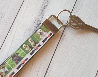 Staffordshire Dog Key Ring, Staffordshire Bull Terrier Keychain, Staffie Lover Keyfob, Unique Stafford Dog Accessories, Pet Parent Gift Pup
