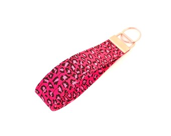 Leopard Keychain, Fabric Wristlet, Key Fob Coworker Gift, Usb Best Friend Girlfriend Present, Thank You Teacher, Car Purse Accessories Girl
