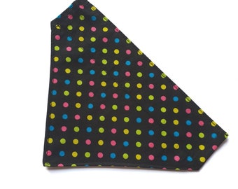 Over the Collar Pet Bandana for Dogs, Puppy Bandana with Polka Dots, Cute Dog Bandana, Pet Birthday Party Gift, Cat Clothing Accessory, Girl