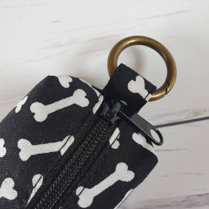Fabric Dog Waste Bag Dispenser With Zipper and Clip Reusable Etsy