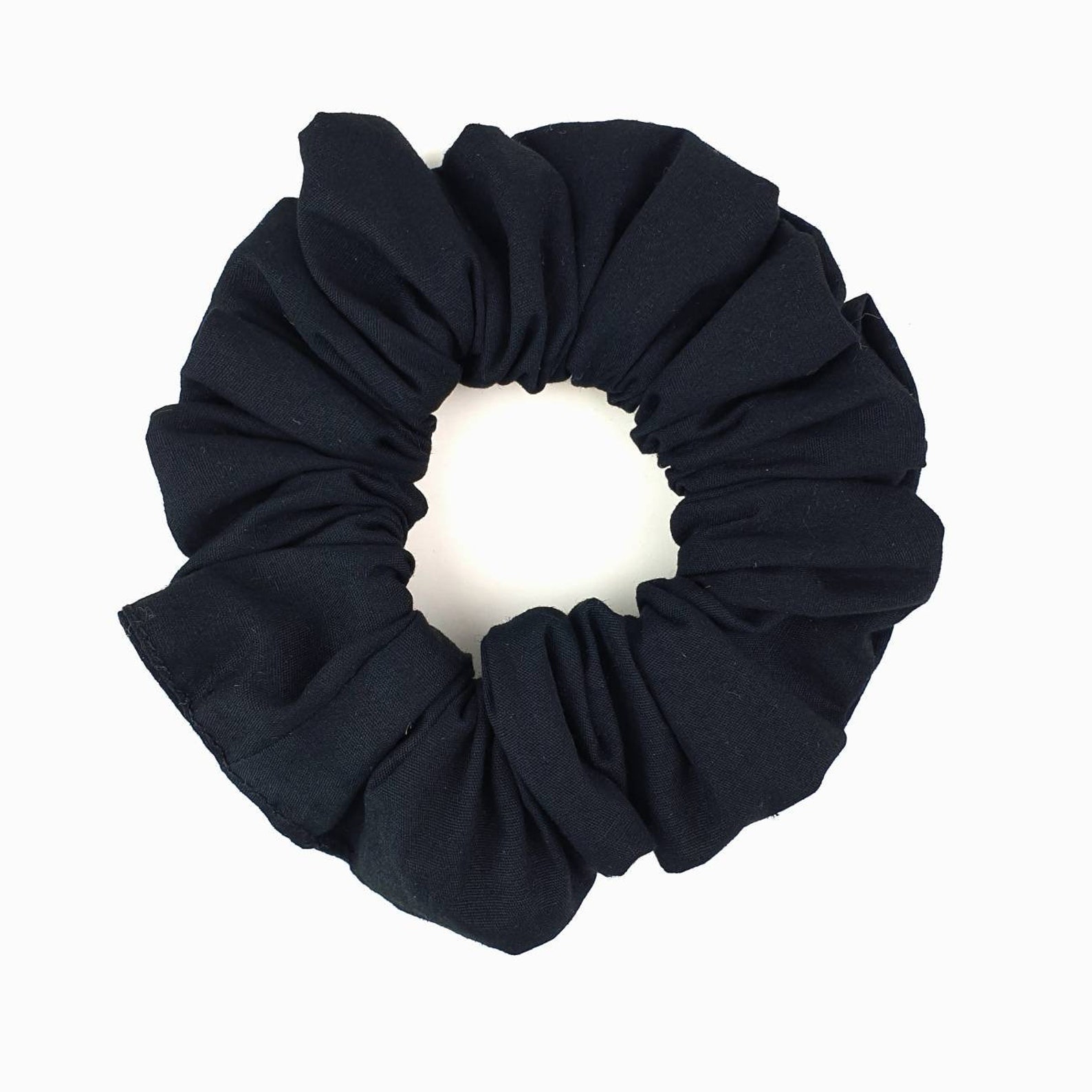 Classic Black Scrunchie for Hair Ladies Work Accessory for | Etsy