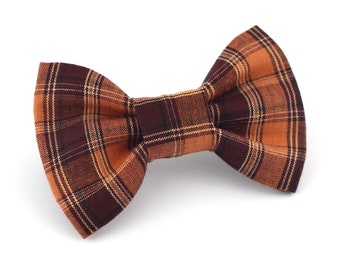 Plaid dog bow tie for your dog's own collar. Sturdy detachable pet bowtie for special occasions & portraits. Small, medium or large size