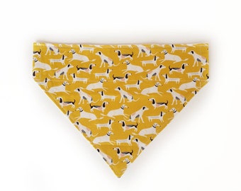 Small Mustard Dog Bandana, Present New Puppy, Comfy Neckwear, Clothes, Autumn Scarf, Gift for Mom's Special Pup, Stylish Accessories,