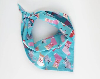CLEARANCE Bandana Tie On, Cute Neckwear for Dogs, Christmas Photo Scarf Accessory, Party Outfit, Festive Dog Present for Xmas, Neckerchief