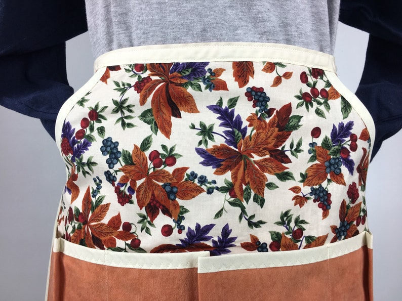 Thanksgiving fall multi pocket apron waitress apron vendor apron server apron tool apron craft apron teacher apron
