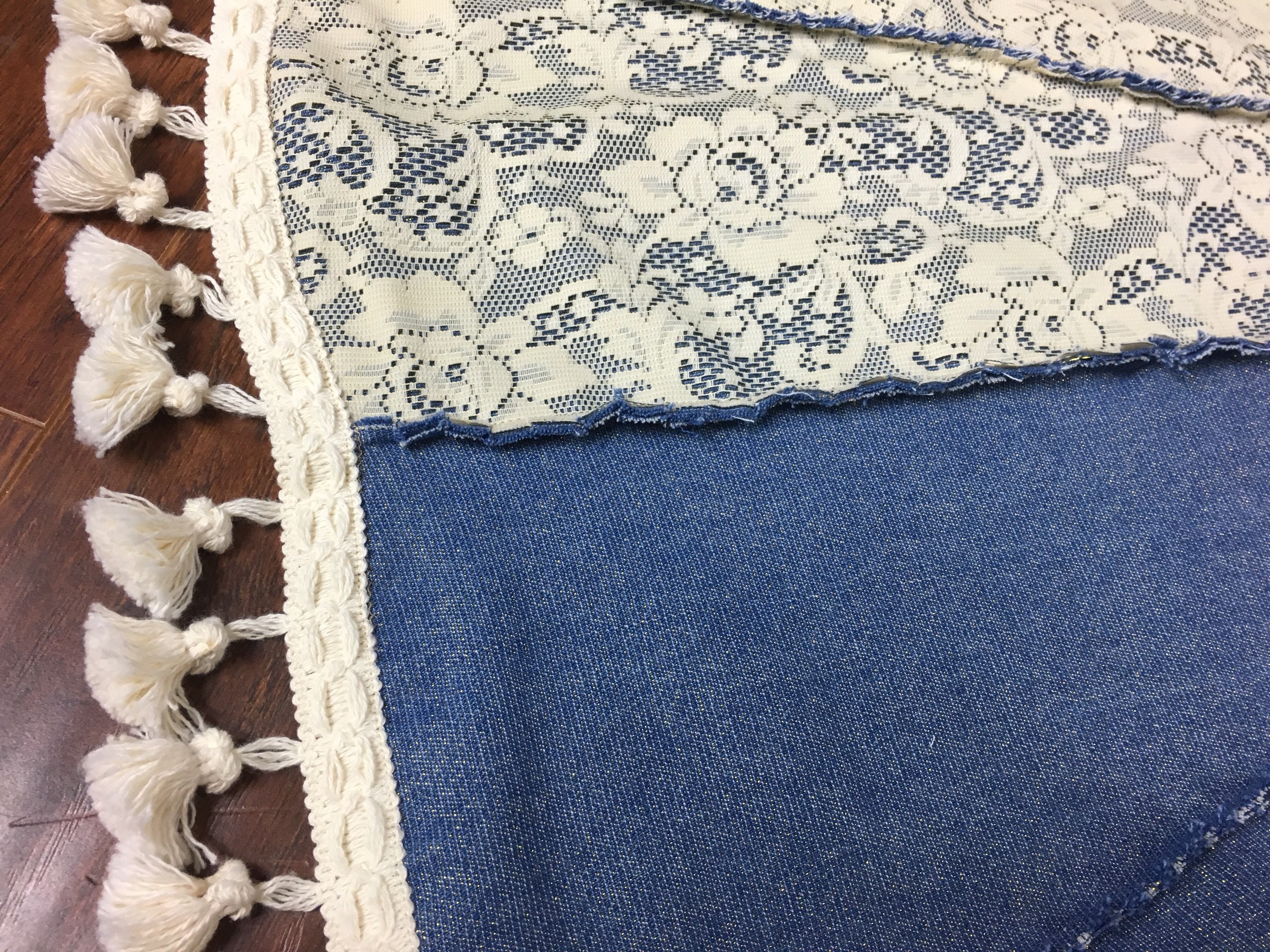 Denim Tree Skirt With Tassels / Rustic Christmas Tree Skirt Etsy