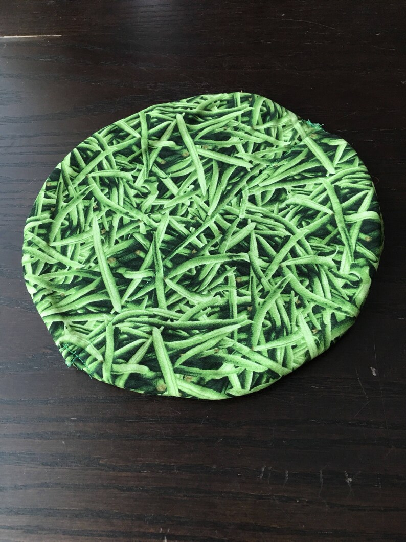 Green bean tortilla warmerhot pad pot holder microwaveable trivet green kitchen decoration potato steamer gift for mom